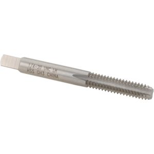 VALUE COLLECTION Straight Flute Tap: 1/4-20 UNC, 4 Flute, Bottoming Chamfer, 3B Class of Fit, High-Speed Steel, Bright/Uncoated Finish MSC-04910212