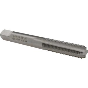 VALUE COLLECTION Straight Flute Tap: 5/16-24 UNF, 4 Flute, Bottoming Chamfer, 3B Class of Fit, High-Speed Steel, Bright/Uncoated Finish MSC-04911251