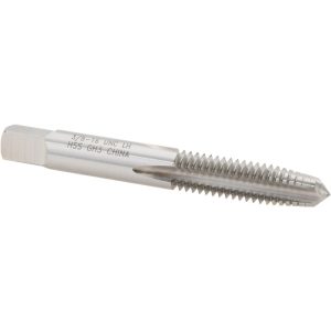 VALUE COLLECTION Straight Flute Tap: 3/8-16 UNC, 4 Flute, Taper Chamfer, 3B Class of Fit, High-Speed Steel, Bright/Uncoated Finish MSC-04912184