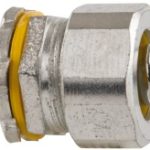 COOPER CROUSE-HINDS Conduit Connector: For Liquid-Tight, Malleable Iron, 3/8" Trade Size LT38