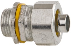 COOPER CROUSE-HINDS Conduit Connector: For Liquid-Tight, Malleable Iron, 3/8" Trade Size LT38