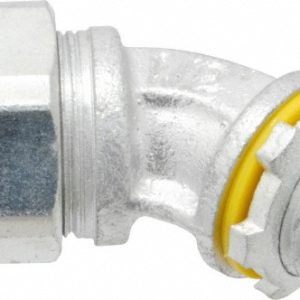 COOPER CROUSE-HINDS Conduit Connector: For Liquid-Tight, Malleable Iron, 1/2" Trade Size LT5045