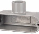 COOPER CROUSE-HINDS Form 5, T Body, 1/2" Trade, IMC, Rigid Aluminum Conduit Body T15