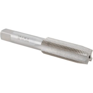 VALUE COLLECTION Straight Flute Tap: 5/8-18 UNF, 4 Flute, Taper Chamfer, 3B Class of Fit, High-Speed Steel, Bright/Uncoated Finish MSC-04916201