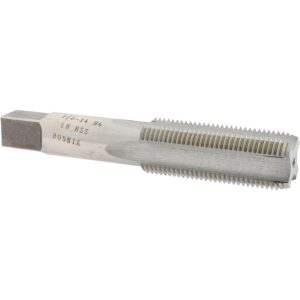 VALUE COLLECTION Straight Flute Tap: 7/8-14 UNF, 4 Flute, Bottoming Chamfer, 3B Class of Fit, High-Speed Steel, Bright/Uncoated Finish MSC-04918157