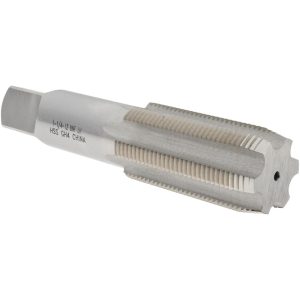 VALUE COLLECTION Straight Flute Tap: 1-1/4-12 UNF, 4 Flute, Plug Chamfer, 3B Class of Fit, High-Speed Steel, Bright/Uncoated Finish JY4919452