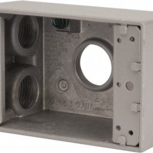 COOPER CROUSE-HINDS Electrical Outlet Box: Aluminum, Rectangle, 4-9/16" OAH, 2-7/8" OAW, 2" OAD, 1 Gang TP7050