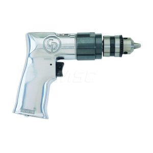 CHICAGO PNEUMATIC Air Drill: 3/8" Keyed & Keyless Chuck T022698