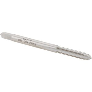 VALUE COLLECTION Straight Flute Tap: M4x0.8 Metric Special, 4 Flute, Plug Chamfer, 6H Class of Fit, High-Speed Steel, Bright/Uncoated Finish JY4991568