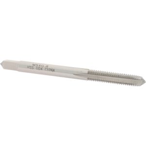 VALUE COLLECTION Straight Flute Tap: M5x0.8 Metric Coarse, 4 Flute, Plug Chamfer, 6H Class of Fit, High-Speed Steel, Bright/Uncoated Finish JY4991808