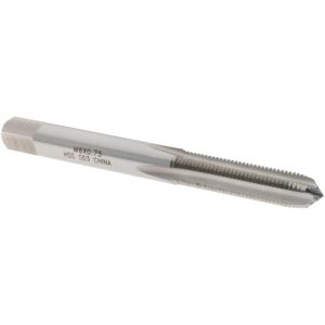 VALUE COLLECTION Straight Flute Tap: M6x0.75 Metric Fine, 4 Flute, Plug Chamfer, High-Speed Steel, Bright/Uncoated Finish JY4992103