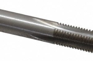 VALUE COLLECTION Straight Flute Tap: M8x1 Metric Fine, 4 Flute, Plug Chamfer, High-Speed Steel, Bright/Uncoated Finish JY4992509