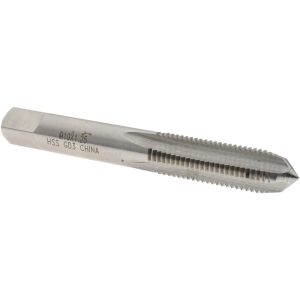 VALUE COLLECTION Straight Flute Tap: M10x1.25 Metric Fine, 4 Flute, Plug Chamfer, High-Speed Steel, Bright/Uncoated Finish JY4992855
