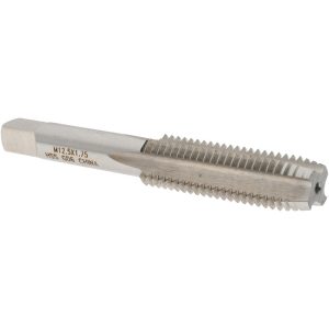 VALUE COLLECTION Straight Flute Tap: M12.5x1.75 Metric Special, 4 Flute, Plug Chamfer, 6H Class of Fit, High-Speed Steel, Bright/Uncoated Finish JY4993325