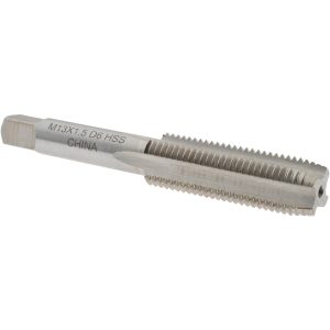 VALUE COLLECTION Straight Flute Tap: M13x1.5 Metric Special, 4 Flute, Plug Chamfer, 6H Class of Fit, High-Speed Steel, Bright/Uncoated Finish JY4993358