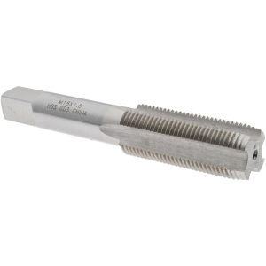 VALUE COLLECTION Straight Flute Tap: M18x1.5 Metric Fine, 4 Flute, Plug Chamfer, High-Speed Steel, Bright/Uncoated Finish JY4993903