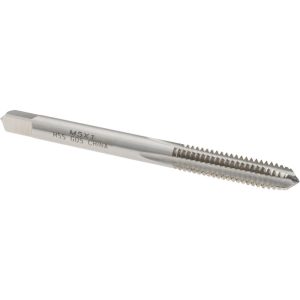 VALUE COLLECTION Straight Flute Tap: M5x1 Metric Special, 4 Flute, Plug Chamfer, 6H Class of Fit, High-Speed Steel, Bright/Uncoated Finish JY4995783