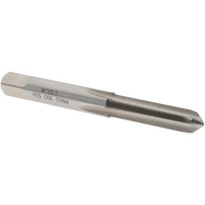 VALUE COLLECTION Straight Flute Tap: M7x0.5 Metric Fine, 4 Flute, Plug Chamfer, 6H Class of Fit, High-Speed Steel, Bright/Uncoated Finish JY4995809