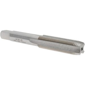 VALUE COLLECTION Straight Flute Tap: M13x1.25 Metric Special, 4 Flute, Plug Chamfer, 6H Class of Fit, High-Speed Steel, Bright/Uncoated Finish JY4995981