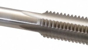 VALUE COLLECTION Straight Flute Tap: M13x1.75 Metric Special, 4 Flute, Plug Chamfer, 6H Class of Fit, High-Speed Steel, Bright/Uncoated Finish JY4996005
