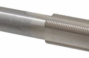 VALUE COLLECTION Straight Flute Tap: M17x1 Metric Fine, 4 Flute, Plug Chamfer, 6H Class of Fit, High-Speed Steel, Bright/Uncoated Finish JY4996104