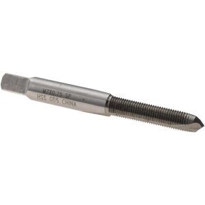VALUE COLLECTION Spiral Point Tap: M7x0.75 Metric Fine, 2 Flutes, Plug Chamfer, HSS, Bright/Uncoated Coated MSC-04997433