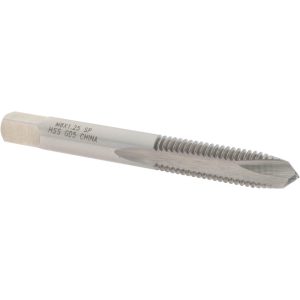 VALUE COLLECTION Spiral Point Tap: M8x1.25 Metric Coarse, 2 Flutes, Plug Chamfer, 6H Class of Fit, HSS, Bright/Uncoated Coated MSC-04997490
