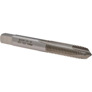 VALUE COLLECTION Spiral Point Tap: M10x1.25 Metric Fine, 3 Flutes, Plug Chamfer, HSS, Bright/Uncoated Coated MSC-04997573
