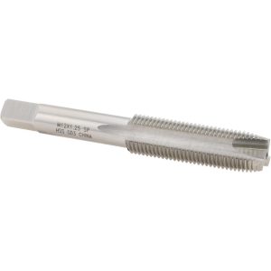 VALUE COLLECTION Spiral Point Tap: M12x1.25 Metric Fine, 3 Flutes, Plug Chamfer, HSS, Bright/Uncoated Coated MSC-04997631