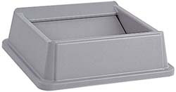 RUBBERMAID Untouchable Square Swing Lid, Gray FG266400GRAY
