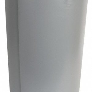 RUBBERMAID Untouchable 21 Gal Half Round, Gray FG352000GRAY