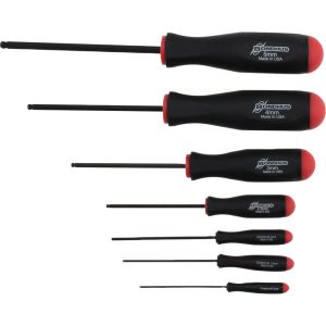 BONDHUS 7 Piece, 1.27 to 5mm Ball End Hex Driver Set 10687