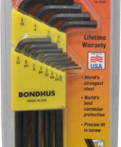 BONDHUS 12 Piece L-Key Ball End Hex Key Set 10936