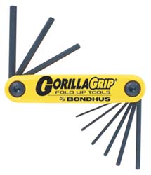 BONDHUS 9 Piece Fold-Up Hex Key Set 12589