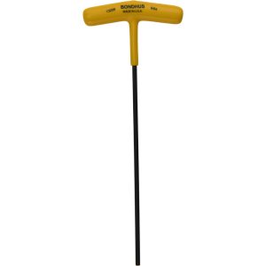 BONDHUS Hex Key: 9/64" Hex, Hex End, T-Handle Cushion Grip 13208