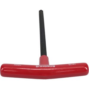 BONDHUS Hex Key: 10.00 mm Hex, Ball End, T-Handle Cushion Grip 13176