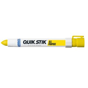 MARKAL Solid Paint Marker: Yellow, Alcohol Base, Bullet Tip 61053