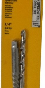 IRWIN Bolt & Screw Extractor Set: Spiral Flute Screw Extractor & Drill 53704
