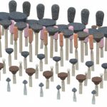 GRIER ABRASIVES 100 Piece Aluminum Oxide Vitrified Mounted Stone Abrasive Point Set KIT-1/8-RAND100