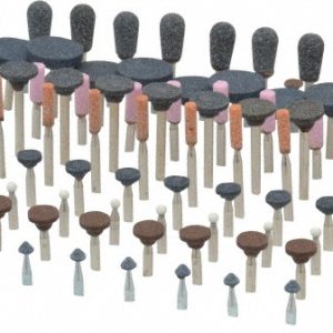 GRIER ABRASIVES 100 Piece Aluminum Oxide Vitrified Mounted Stone Abrasive Point Set KIT-1/8-RAND100