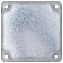 COOPER CROUSE-HINDS Square Surface Electrical Box Cover: Steel TP503