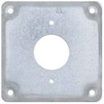 COOPER CROUSE-HINDS Square Surface Electrical Box Cover: Steel TP514
