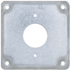 COOPER CROUSE-HINDS Square Surface Electrical Box Cover: Steel TP514