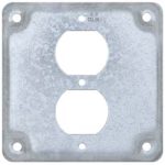 COOPER CROUSE-HINDS Square Surface Electrical Box Cover: Steel TP516