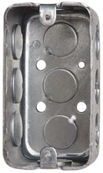 COOPER CROUSE-HINDS Electrical Wall Box: Steel, Rectangle, 4" OAH, 2-1/8" OAW, 1-7/8" OAD, 1 Gang TP594