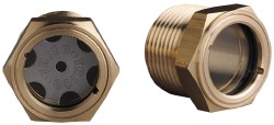 TRICO 1" Sight Diam, 3/4" Thread, 1-9/16" OAL, Viewport Sight Glass & Flow Sight 34231