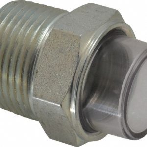 TRICO 1" Sight Diam, 3/4" Thread, 1-9/16" OAL, Viewport Sight Glass & Flow Sight 34201