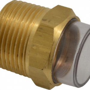 TRICO 2" Sight Diam, 1" Thread, 1-11/16" OAL, Viewport Sight Glass & Flow Sight 34232