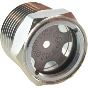 TRICO 2" Sight Diam, 1" Thread, 1-1/4" OAL, Viewport Sight Glass & Flow Sight 34307