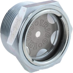 TRICO 2" Sight Diam, 1-1/2" Thread, 1-11/32" OAL, Viewport Sight Glass & Flow Sight 34309